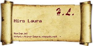 Hirs Laura névjegykártya