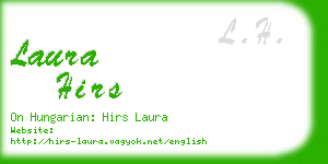 laura hirs business card
